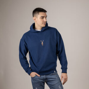 Deer Super Soft Hoodie - Indigo Blue - Image 2