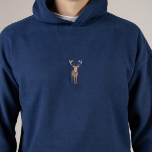 Deer Super Soft Hoodie - Indigo Blue - Image 3