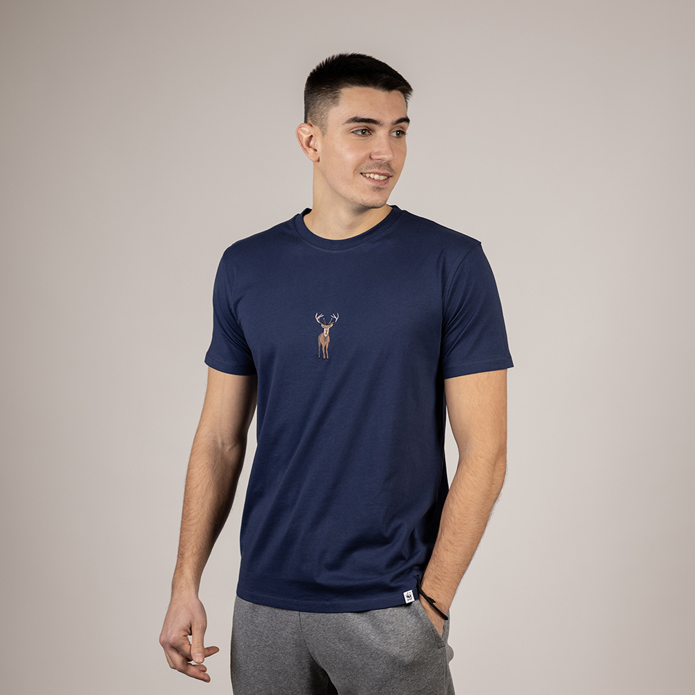 Deer Light-Weight T-shirt - Dark Blue