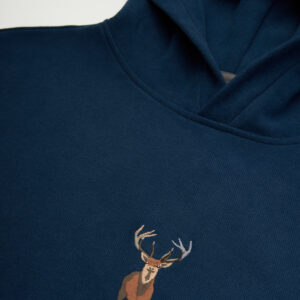 Deer Super Soft Hoodie - Indigo Blue - Image 5