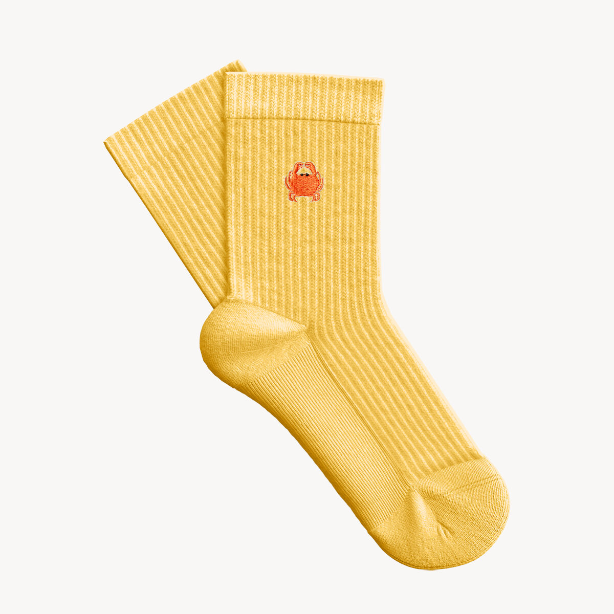 Crab Towel Socks - Orange